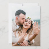 Whimsical flower Save the Date fotouitnodiging Kaart (Achterkant)