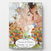 Whimsical Flower Tree Wedding Fotoplaat (voorkant)