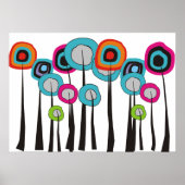 Whimsical Flowers Art Poster IV (Voorkant)