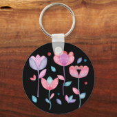 Whimsical Flowers  Sleutelhanger (Voorkant)