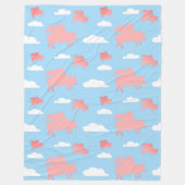 Whimsical Flying Pigs Fleece Deken (Voorkant)