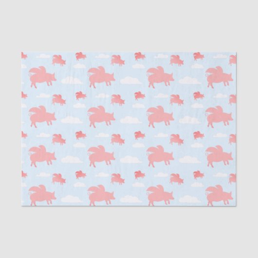 Whimsical Flying Pigs Tissuepapier (Voorkant)