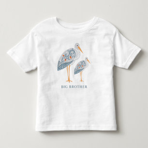 Whimsical Folk Art Ooievaar Grote Broer Kinder Shirts