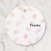 Whimsical Food Catering Lady Bedankjes Labels (Achterkant)