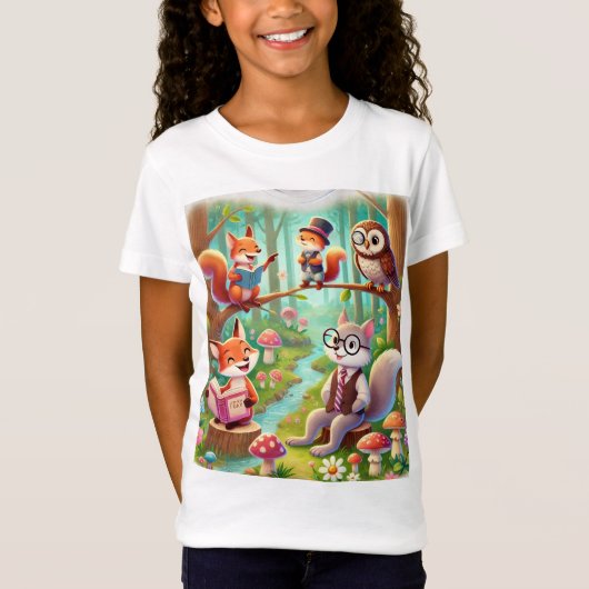 Whimsical Forest Adventure T-shirt (Voorkant)