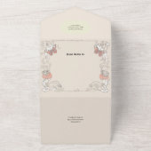 Whimsical Forest All in One Wedding Uitnodiging (Buitenkant)