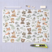 Whimsical Forest Animals Sage Greenery Tissuepapier (Craft)