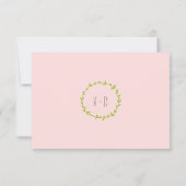 Whimsical Forest Cats (Blush) Bruiloft RSVP Kaartje (Achterkant)