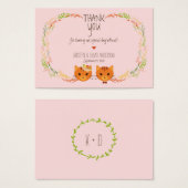 Whimsical Forest Cats Blush Gift Labels / Kaarten Visitekaartje (Voorkant /achterkant)