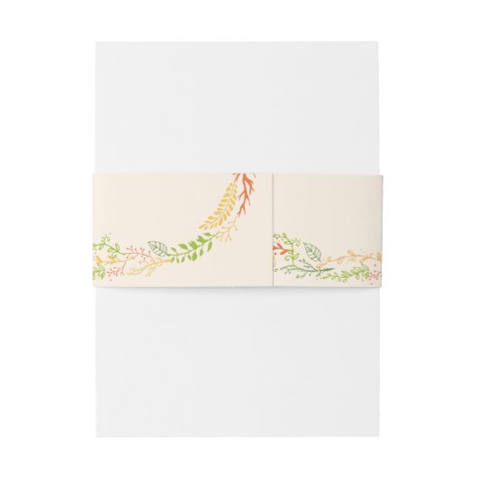 Whimsical Forest Cats (Cream) Rustieke bruiloft Uitnodigingen Wikkel (Achterkant Voorbeeld)