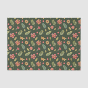 Whimsical Forest Flowers & Leaves Tissuepapier