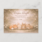 Whimsical Forest Friends Diapper Raffle  Informatiekaartje (Voorkant)