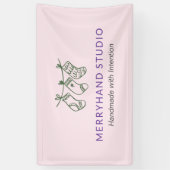 Whimsical Forest Green Stocking Garland Kerstmis Spandoek (Verticaal)