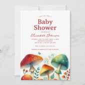 Whimsical Forest Mushroom Baby shower Kaart (Voorkant)