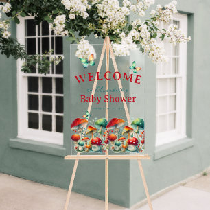 Whimsical Forest Mushroom Baby shower Welkom Acryl Bord