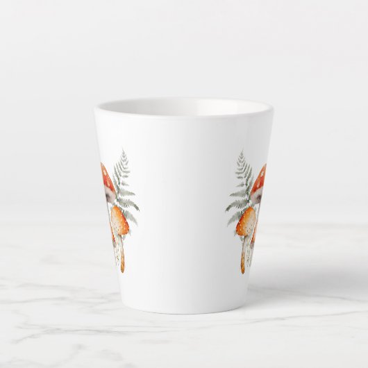 Whimsical Forest Mushroom  Boerderij Latte Mok (Voorkant)