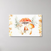 Whimsical Forest Mushroom  letter Boerderij Canvas Afdruk (Voorkant)