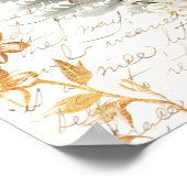 Whimsical Forest Mushroom  letter Boerderij Poster (Hoek)