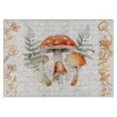 Whimsical Forest Mushroom letter Boerderij Snijplank (Voorkant)