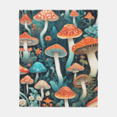 Whimsical Forest Mushrooms Illustratie Fleece Deken (Voorkant)