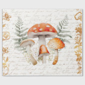 Whimsical Forest Paddestoel  letter Decoupage Cadeaupapier (Vlak)