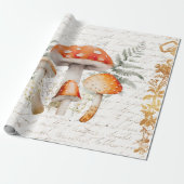 Whimsical Forest Paddestoel  letter Decoupage Cadeaupapier (Uitgerold)