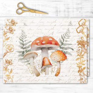 Whimsical Forest Paddestoel  letter Decoupage Inpakpapier Vel