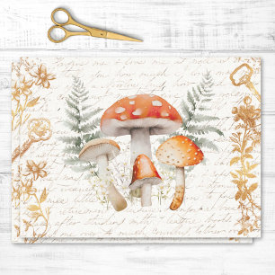 Whimsical Forest Paddestoel  letter Decoupage Tissuepapier