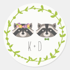Whimsical Forest wasberen rustieke bruiloft Ronde Sticker