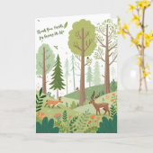 Whimsical Forest-Wenskaart Kaart (Gele Bloem)