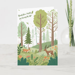 Whimsical Forest-Wenskaart Kaart