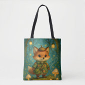 Whimsical Fox Explorer Art Tote Bag (Voorkant)