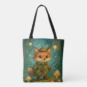 Whimsical Fox Explorer Art Tote Bag (Achterkant)