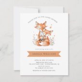 Whimsical Fox Family Baby shower Uitnodiging (Voorkant)