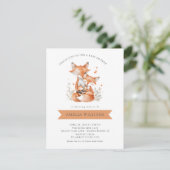 Whimsical Fox Family Baby shower Uitnodiging (Staand voorkant)