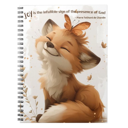 Whimsical Fox Joyful Notitieboek - Positieve Vibes (Voorkant)