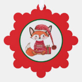 Whimsical Fox Ornament Kaart (Achterkant)