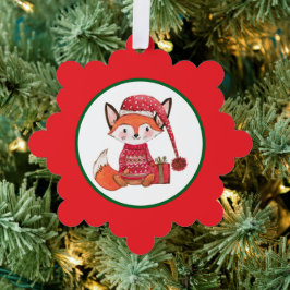 Whimsical Fox Ornament Kaart