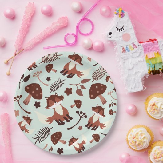 Whimsical Fox Papieren Bordje (Feest)