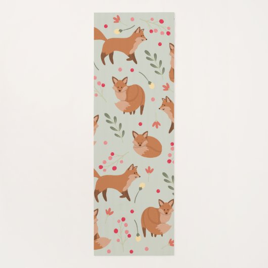 Whimsical Fox Pattern Yogamat (Achterkant)