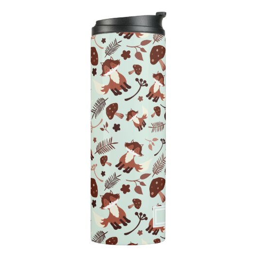 Whimsical Fox Thermische Tumbler Thermosbeker (Gedraaid links)