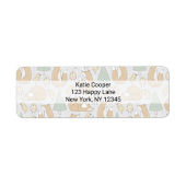 Whimsical Foxes, Birds and Trees Illustrated Etiket (Voorkant)