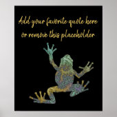 Whimsical Fractal Tree Kikker met Custom Quote Poster (Voorkant)