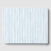 Whimsical Frame Retro Blue Stripes Wedding Gastenboek (Achterkant)
