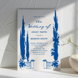 Whimsical French Blue Garden Pastoral Wedding  Kaart
