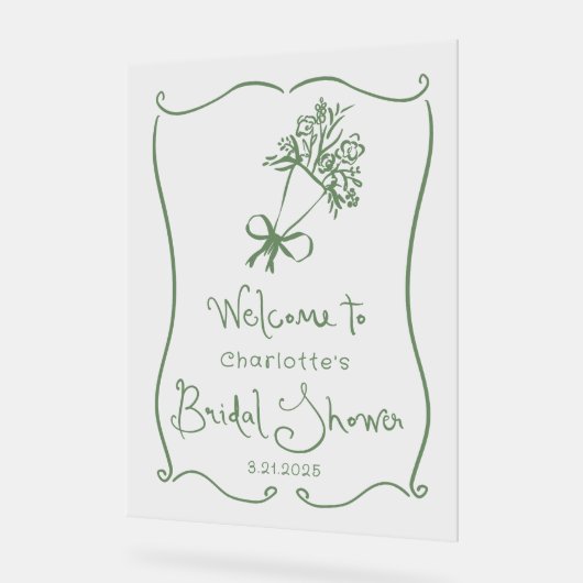 Whimsical Fresh off the Market Sage vert nuptiale (Angle)