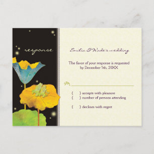 Whimsical Frog Couple Wedding RSVP Uitnodiging Briefkaart