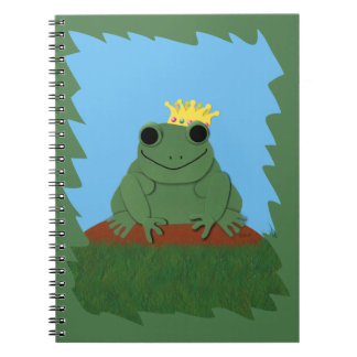Whimsical Frog Prince met Crown Notitieboek