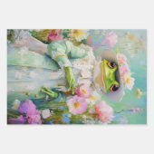 Whimsical Frog Prince Verpakking Papieren Bladen Inpakpapier Vel (Voorkant 2)