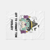 Whimsical Frog Wizard gaat Tom voor gek zetten Fleece Deken (Voorkant (Horizontaal))